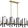 Thumbnail4 of Midland 16" Wide Black and Brass 6-Light Linear Chandelier more views