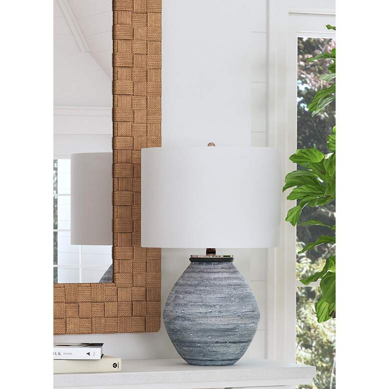 Image 6 Midlands 26" High Blue Table Lamp more views