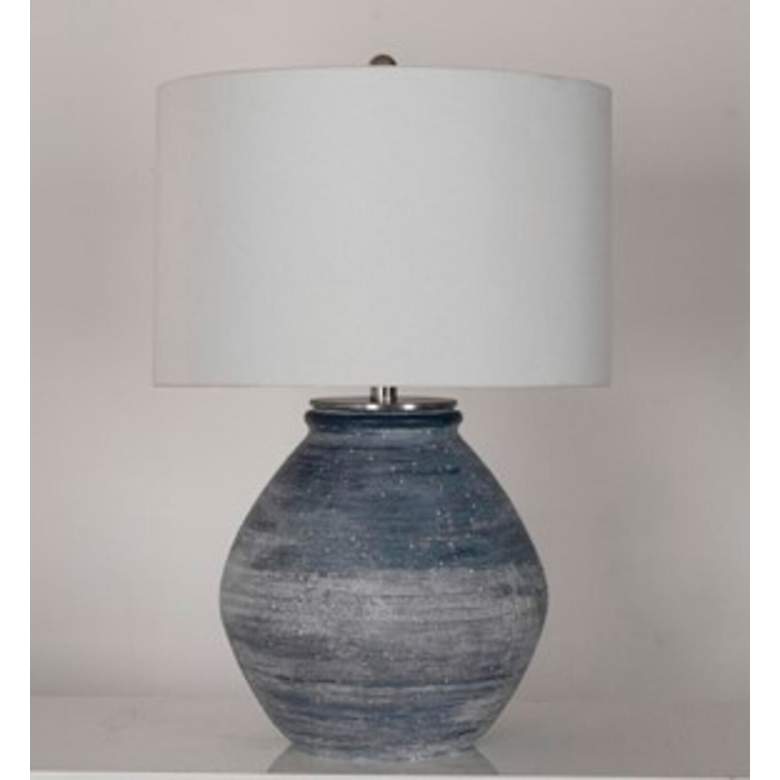 Image 7 Midlands 26" High Blue Table Lamp more views