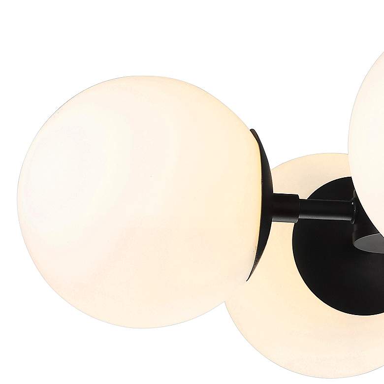 Image 4 Midnetic 18" Wide Matte Black 4-Light Ceiling Light more views