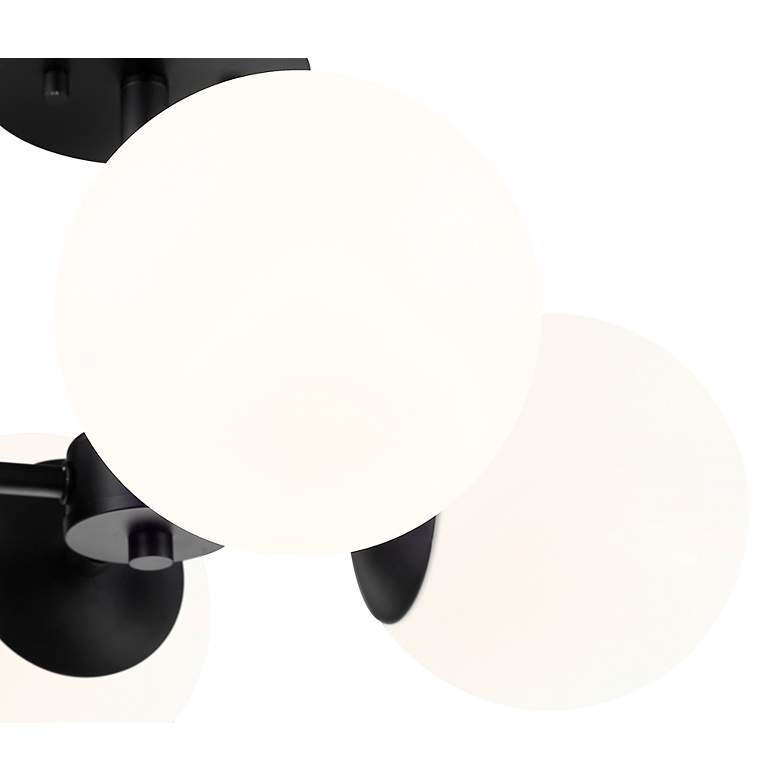 Image 5 Midnetic 18" Wide Matte Black 4-Light Ceiling Light more views