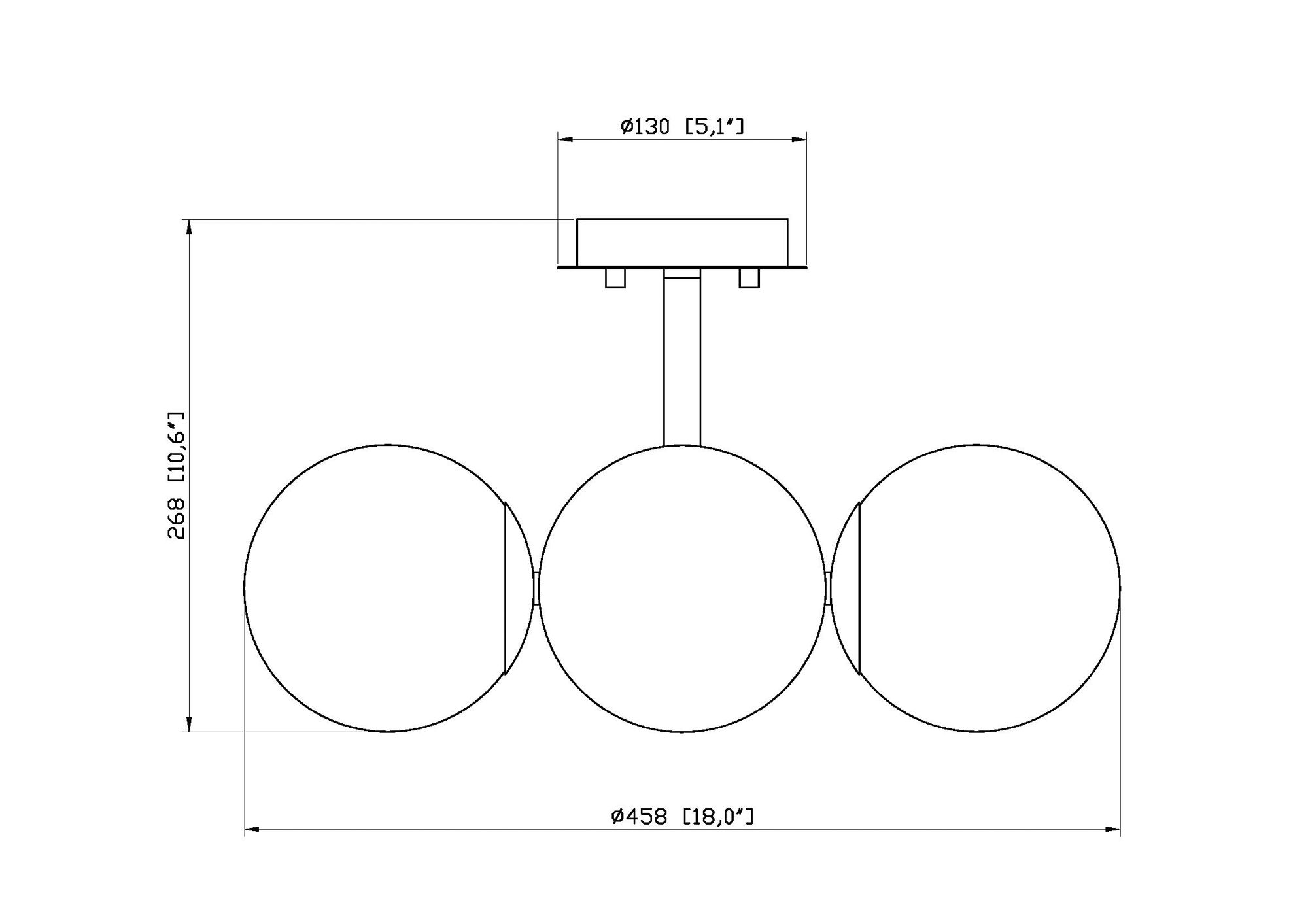 Midnetic 18" Wide Matte Black 4-Light Ceiling Light in scene