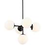 3_Midnetic 22 1/4" Wide Matte Black 5-Light Pendant