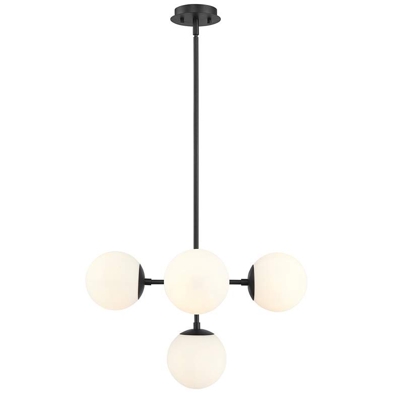 Image 5 Midnetic 22 1/4" Wide Matte Black 5-Light Pendant more views