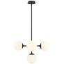 5_Midnetic 22 1/4" Wide Matte Black 5-Light Pendant more views