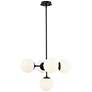 6_Midnetic 22 1/4" Wide Matte Black 5-Light Pendant more views