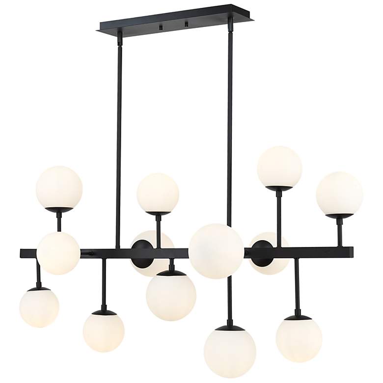 Image 6 Midnetic 45 1/2" Wide Matte Black 13-Light Linear Chandelier more views