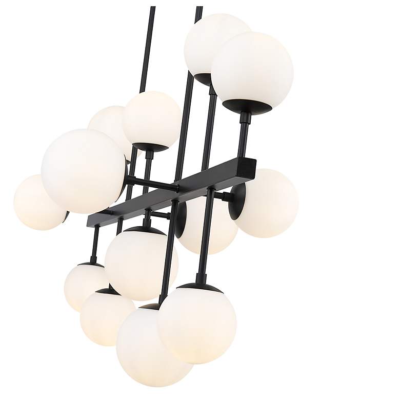 Image 7 Midnetic 45 1/2" Wide Matte Black 13-Light Linear Chandelier more views