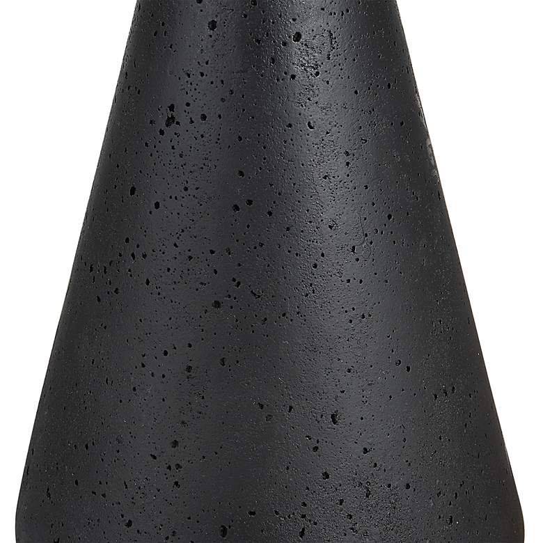 Image 3 Midnight 12 1/2" Wide Black Stone Round Accent Table more views