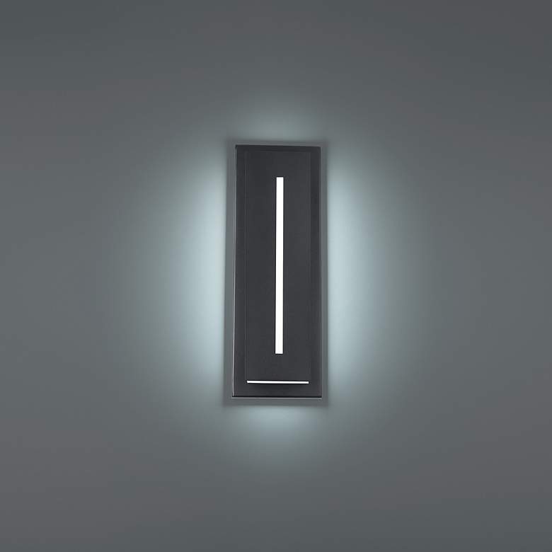 Image 4 Midnight 16 inchH x 5.5 inchW 1-Light Outdoor Wall Light in Black more views