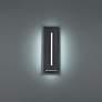 Midnight 16"H x 5.5"W 1-Light Outdoor Wall Light in Black
