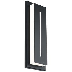 Midnight 16&quot;H x 5.5&quot;W 1-Light Outdoor Wall Light in Black