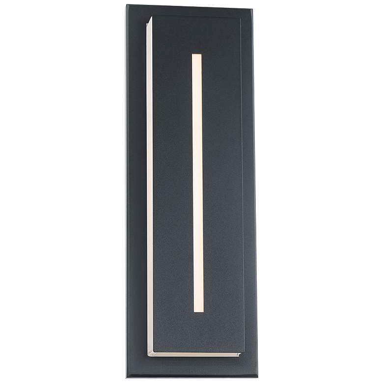 Image 3 Midnight 16"H x 5.5"W 1-Light Outdoor Wall Light in Black more views