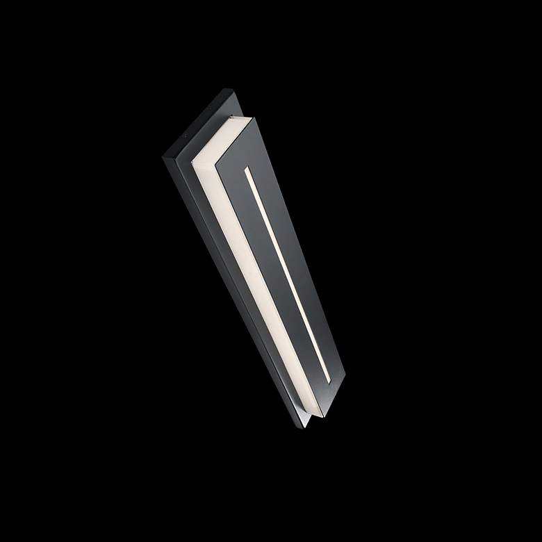 Image 6 Midnight 16 inchH x 5.5 inchW 1-Light Outdoor Wall Light in Black more views