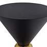 Midnight 17 3/4" Wide Black and Gold Metal Hourglass Side Table