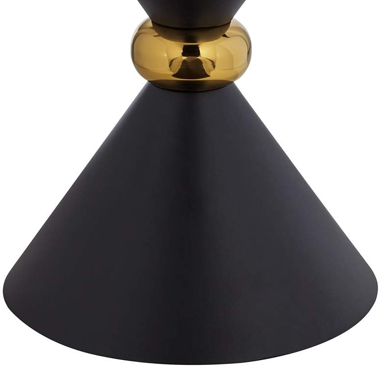 Image 4 Midnight 17 3/4" Wide Black and Gold Metal Hourglass Side Table more views