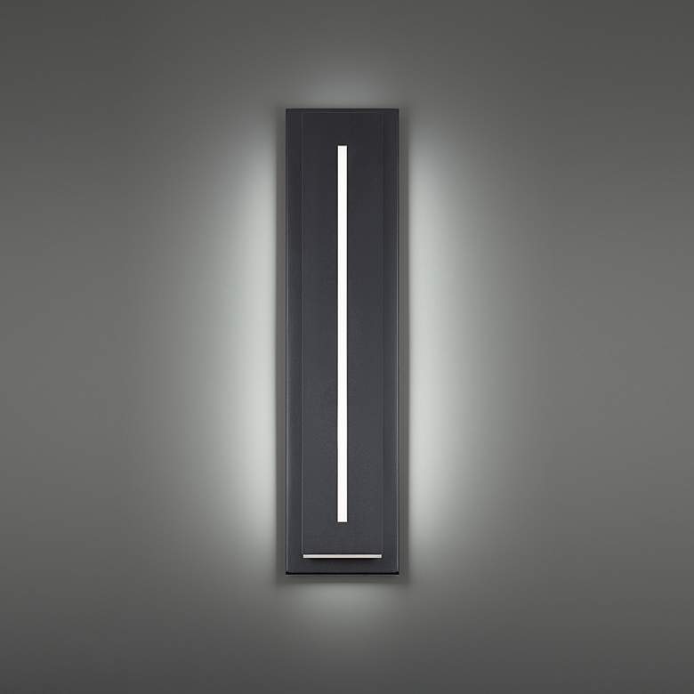 Image 6 Midnight 26 inchH x 5.5 inchW 1-Light Outdoor Wall Light in Black more views