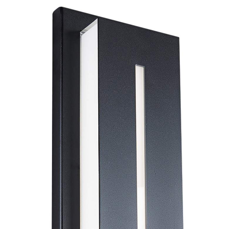 Image 4 Midnight 26"H x 5.5"W 1-Light Outdoor Wall Light in Black more views