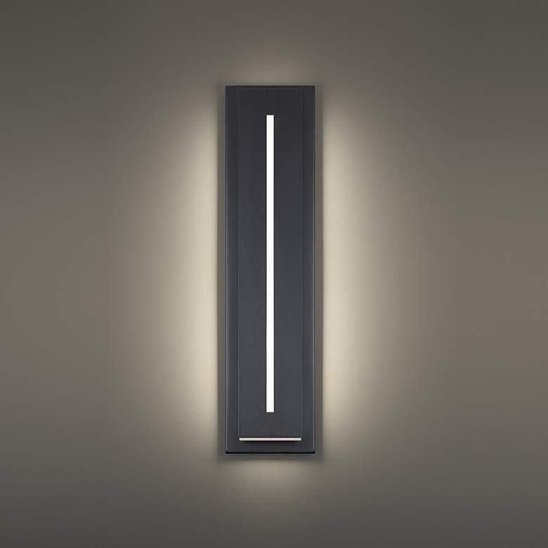 Image 6 Midnight 26"H x 5.5"W 1-Light Outdoor Wall Light in Black more views