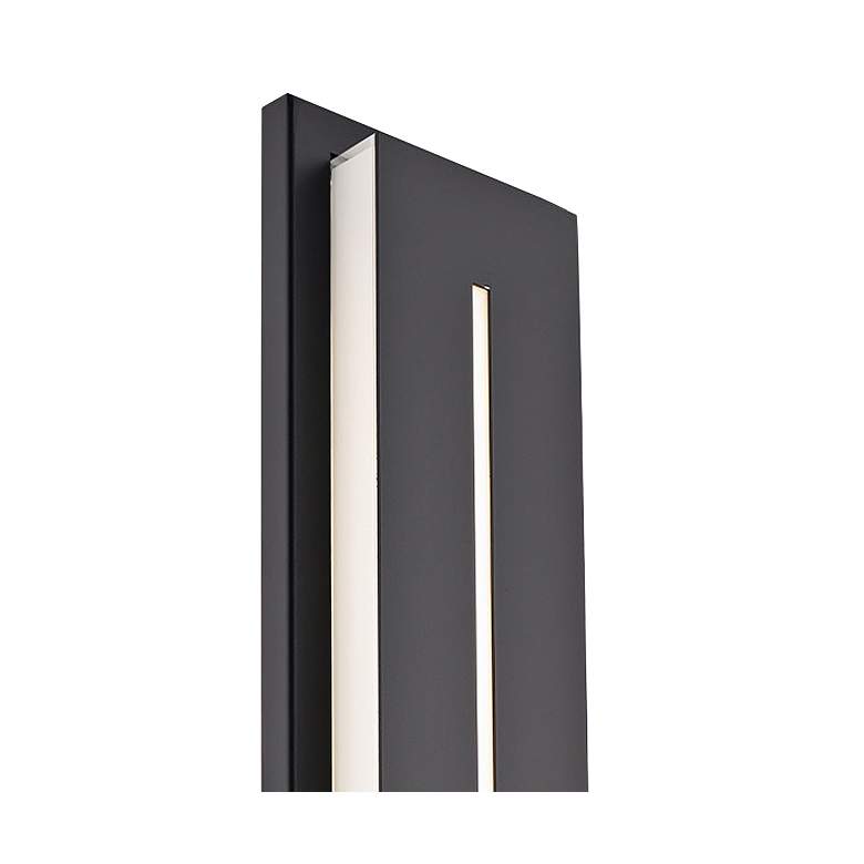 Image 2 Midnight 36" High Black 3000K LED Outdoor Wall Light more views