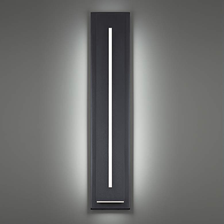 Image 3 Midnight 36" High Black 3000K LED Outdoor Wall Light more views