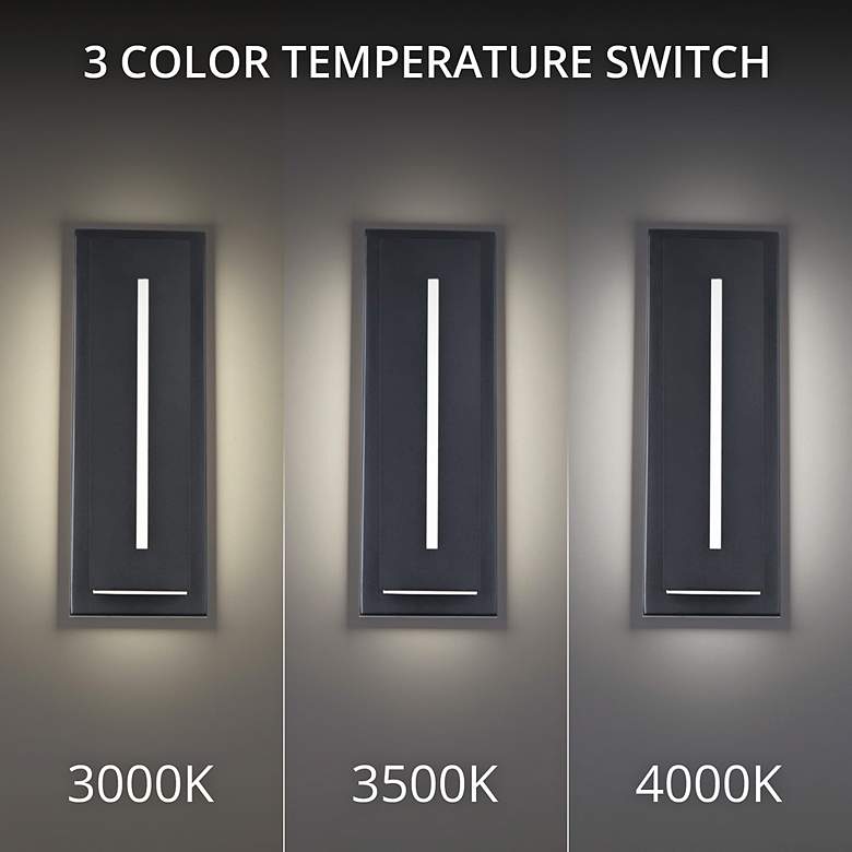 Image 5 Midnight 36" High Black 3000K LED Outdoor Wall Light more views