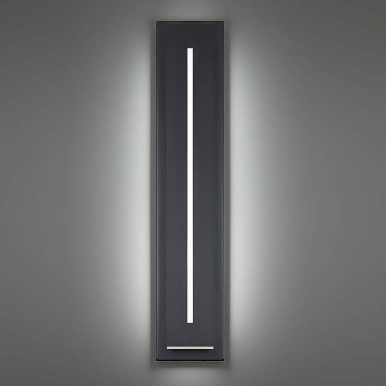 Image 3 Midnight 36"H x 7"W 1-Light Outdoor Wall Light in Black more views
