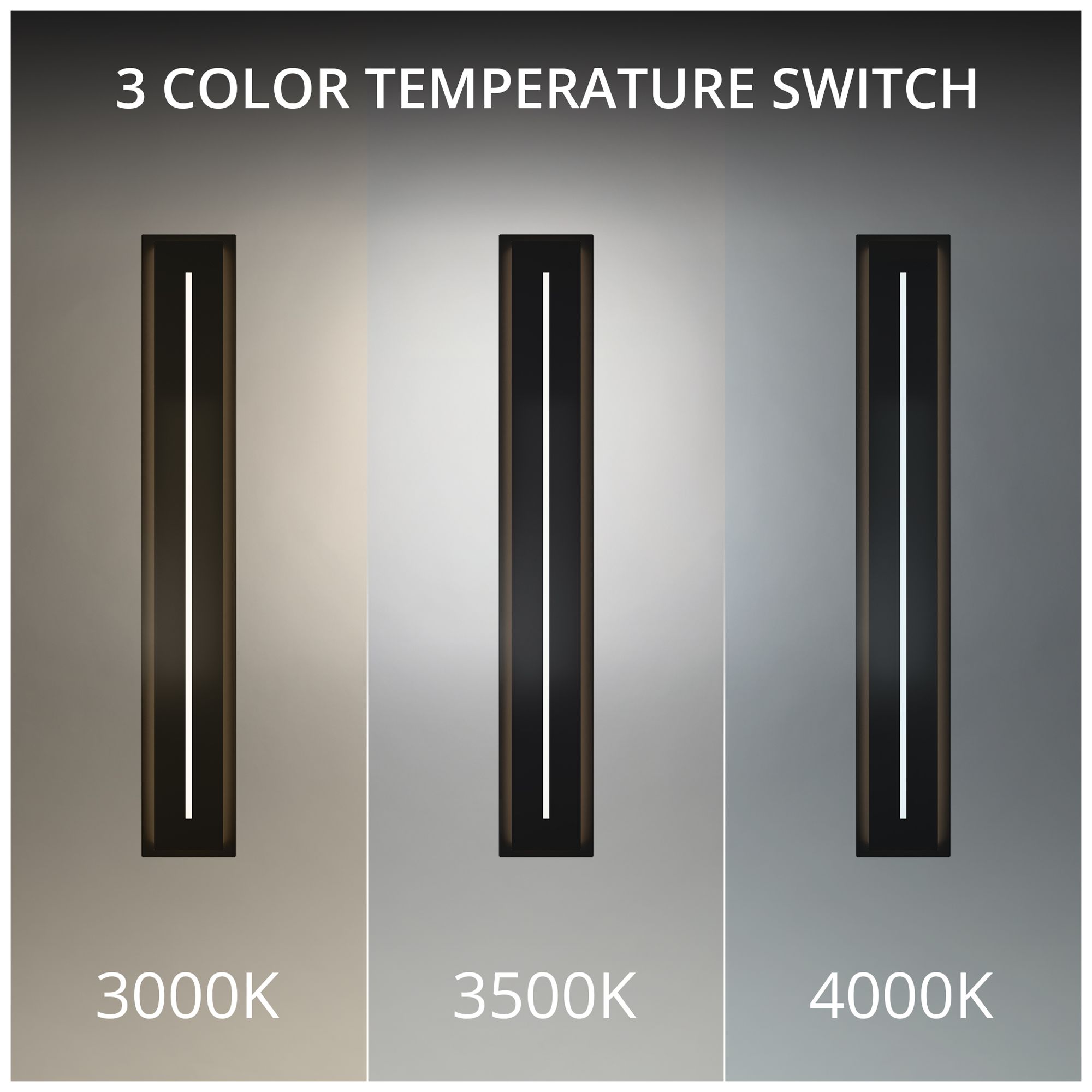 Image 2 Midnight 46"H x 7"W 1-Light Outdoor Wall Light in Black more views