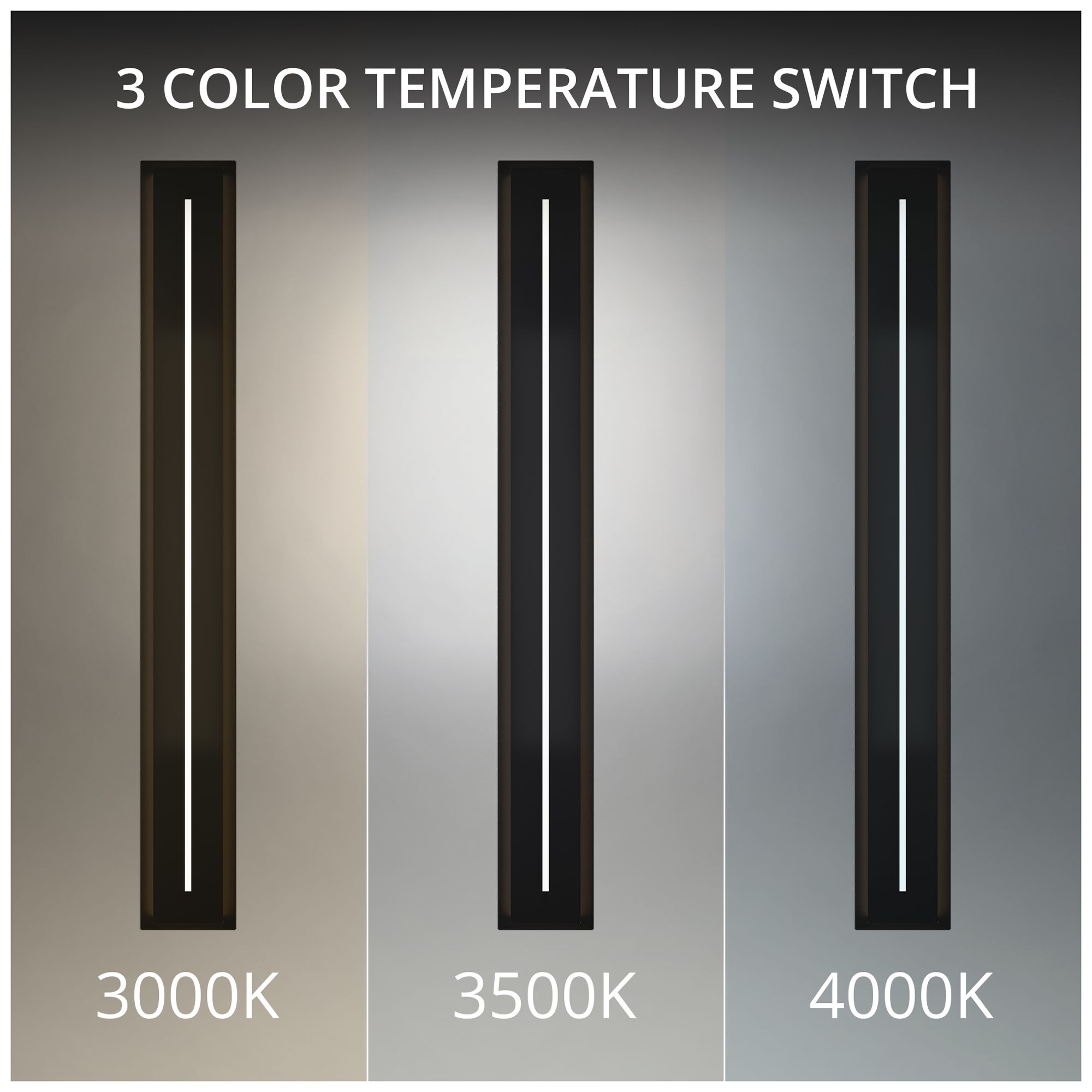 Image 2 Midnight 56"H x 7"W 1-Light Outdoor Wall Light in Black more views