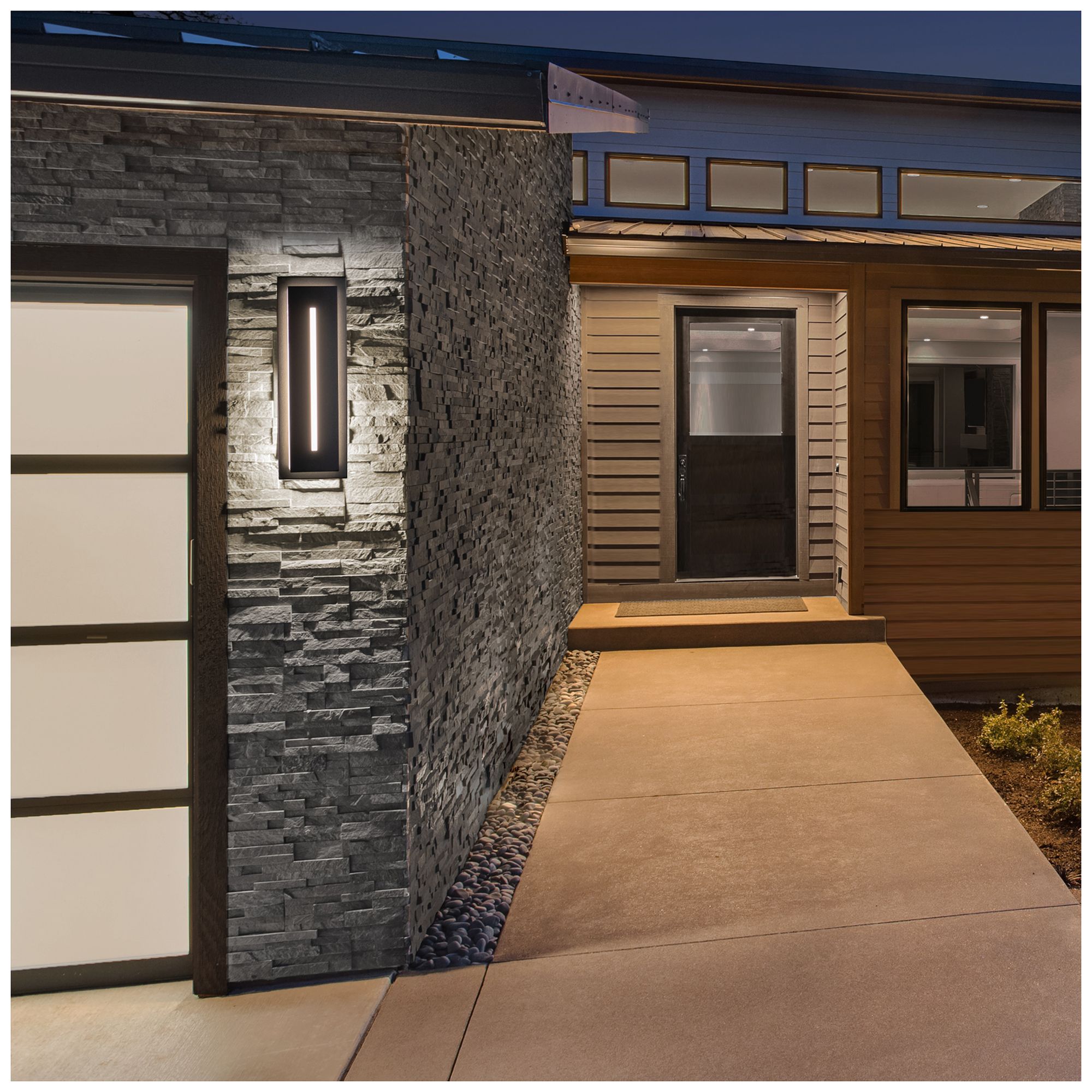 Image 4 Midnight 66"H x 7"W 1-Light Outdoor Wall Light in Black more views