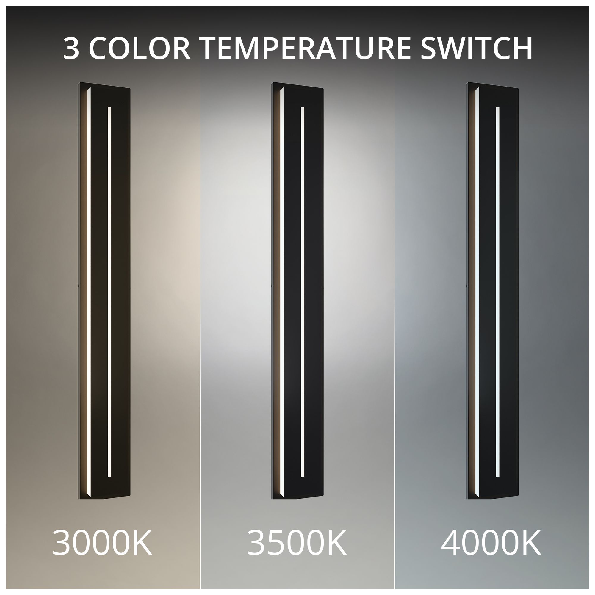 Image 2 Midnight 66"H x 7"W 1-Light Outdoor Wall Light in Black more views