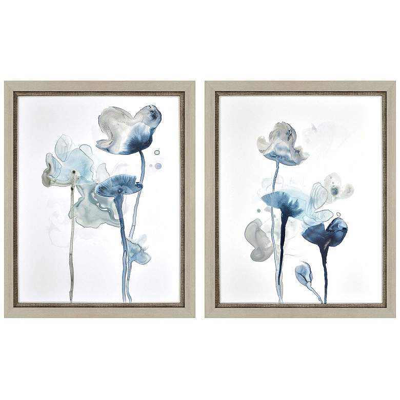 Image 2 Midnight Blossom II 26"W x 32"H Framed Art Set of 2