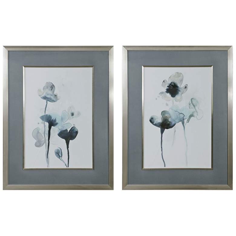 Midnight Blossoms 35&quot; High 2-Piece Framed Wall Art Print Set