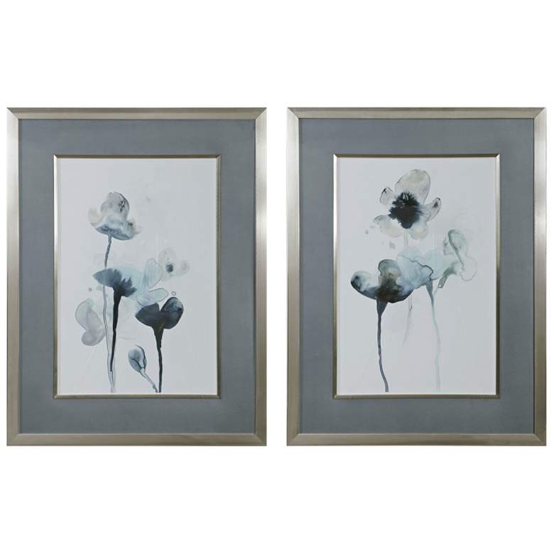 Image 1 Midnight Blossoms 35" High 2-Piece Framed Wall Art Print Set