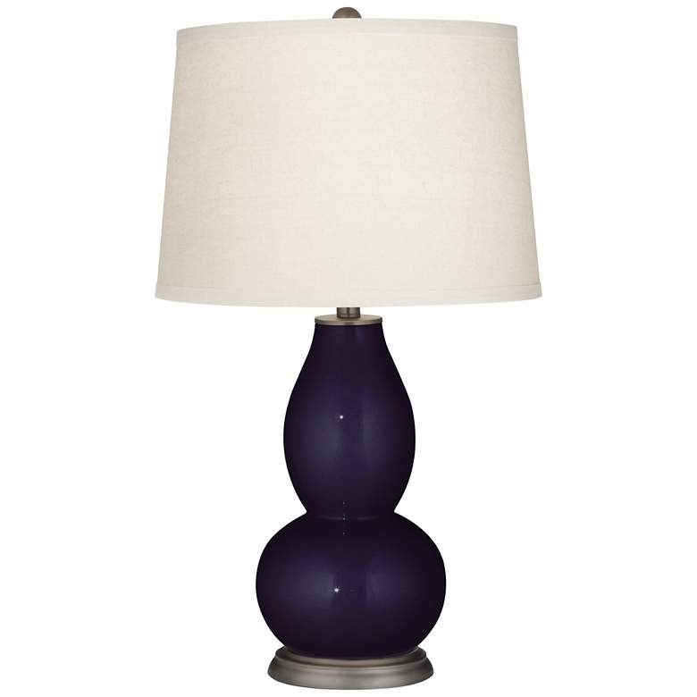 Image 1 Midnight Blue Metallic Double Gourd Table Lamp