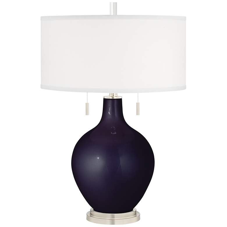 Image 1 Midnight Blue Metallic Toby Table Lamp