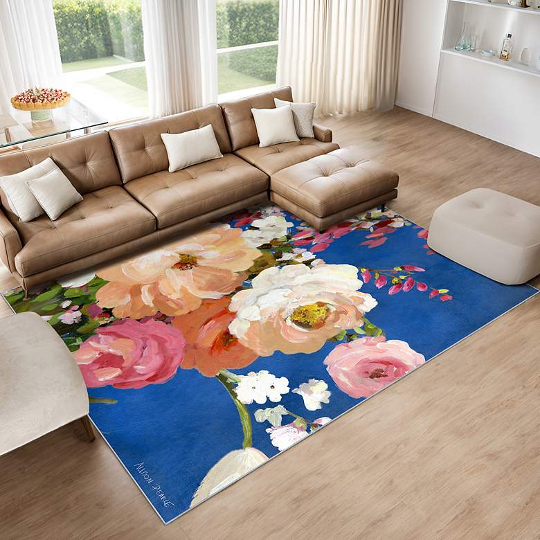 Image 4 Midnight Garden Flowers I TDA-PI326 8'x10' Rectangle Area Rug more views