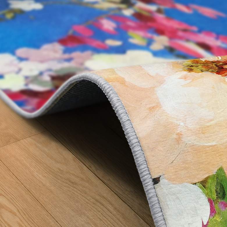 Image 7 Midnight Garden Flowers I TDA-PI326 8'x10' Rectangle Area Rug more views
