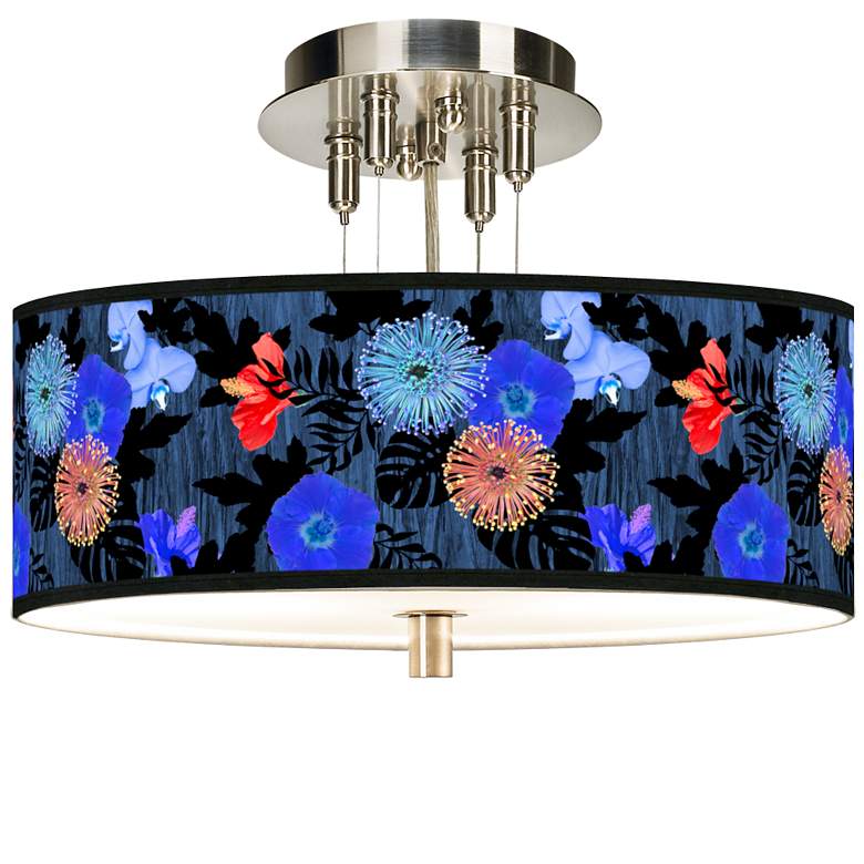 Image 1 Midnight Garden Giclee 14" Wide Ceiling Light