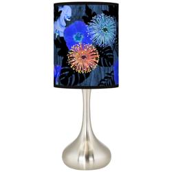 Midnight Garden Giclee Droplet Table Lamp