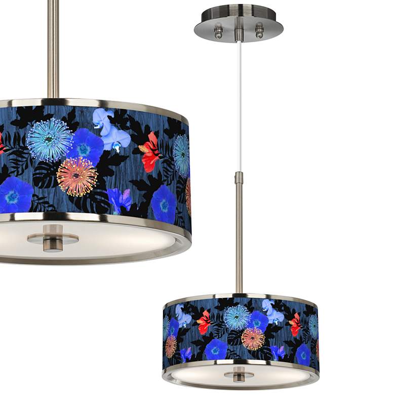 Image 1 Midnight Garden Giclee Glow 10 1/4" Wide Pendant Light