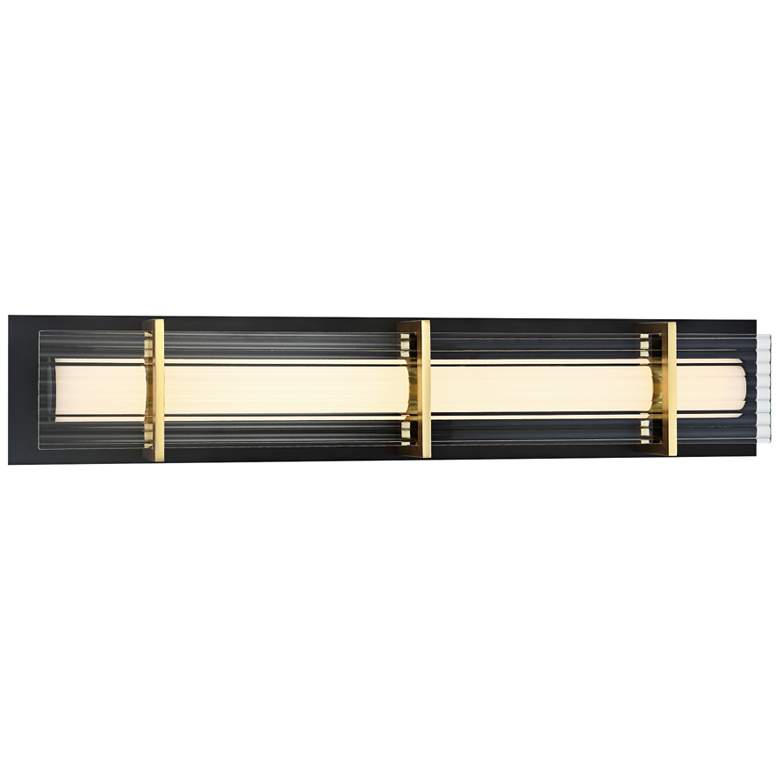 Image 2 Midnight Gold 27 1/2 inch Wide Black and Gold Modern LED Bath Light