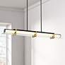 Midnight Gold 40"W Sand Coal and Honey Gold LED Kitchen Island Light