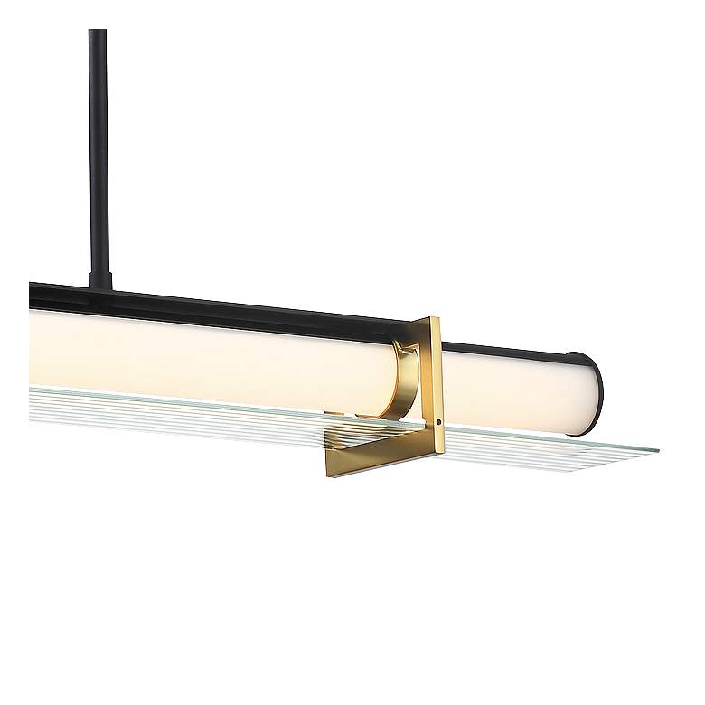 Image 3 Midnight Gold 40 inchW Sand Coal and Honey Gold LED Kitchen Island Light more views
