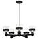 Midnight LA 26" Wide  Matte Black 5 Light Chandelier