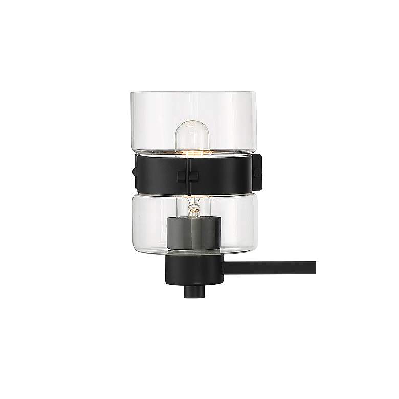 Image 3 Midnight LA 33" Wide Matte Black 4-Light Bath Light more views