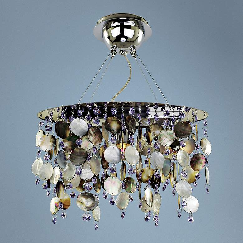 Image 1 Midnight Pearl 15 inch Wide Pendant Chandelier