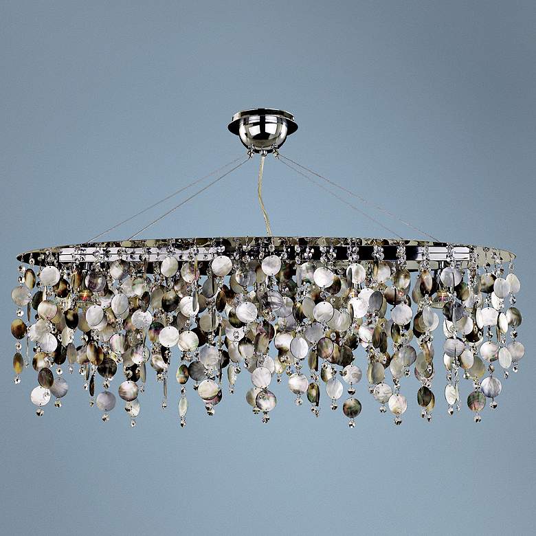 Image 1 Midnight Pearl 38 inch Wide Large Pendant Chandelier