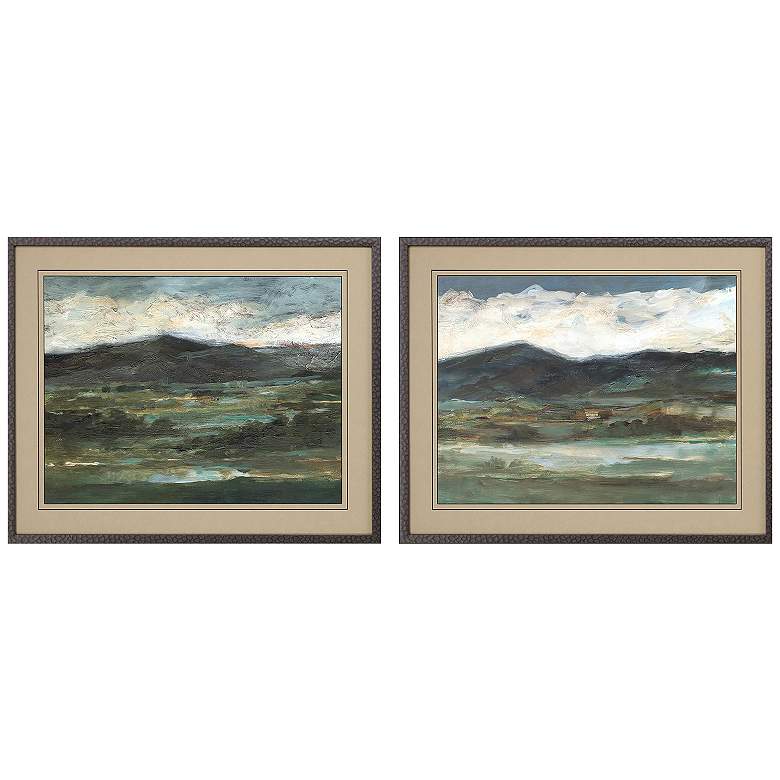 Image 1 Midnight Ridge 30"W x 24"H Framed Art Set of 2