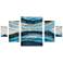 Midnight Tide Blue 39" High 5-Piece Gel Coat Wall Art Set